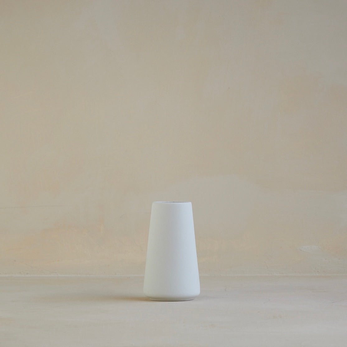 For Love Of Pampas Minimalist White Ceramic Vase, 6 Inch