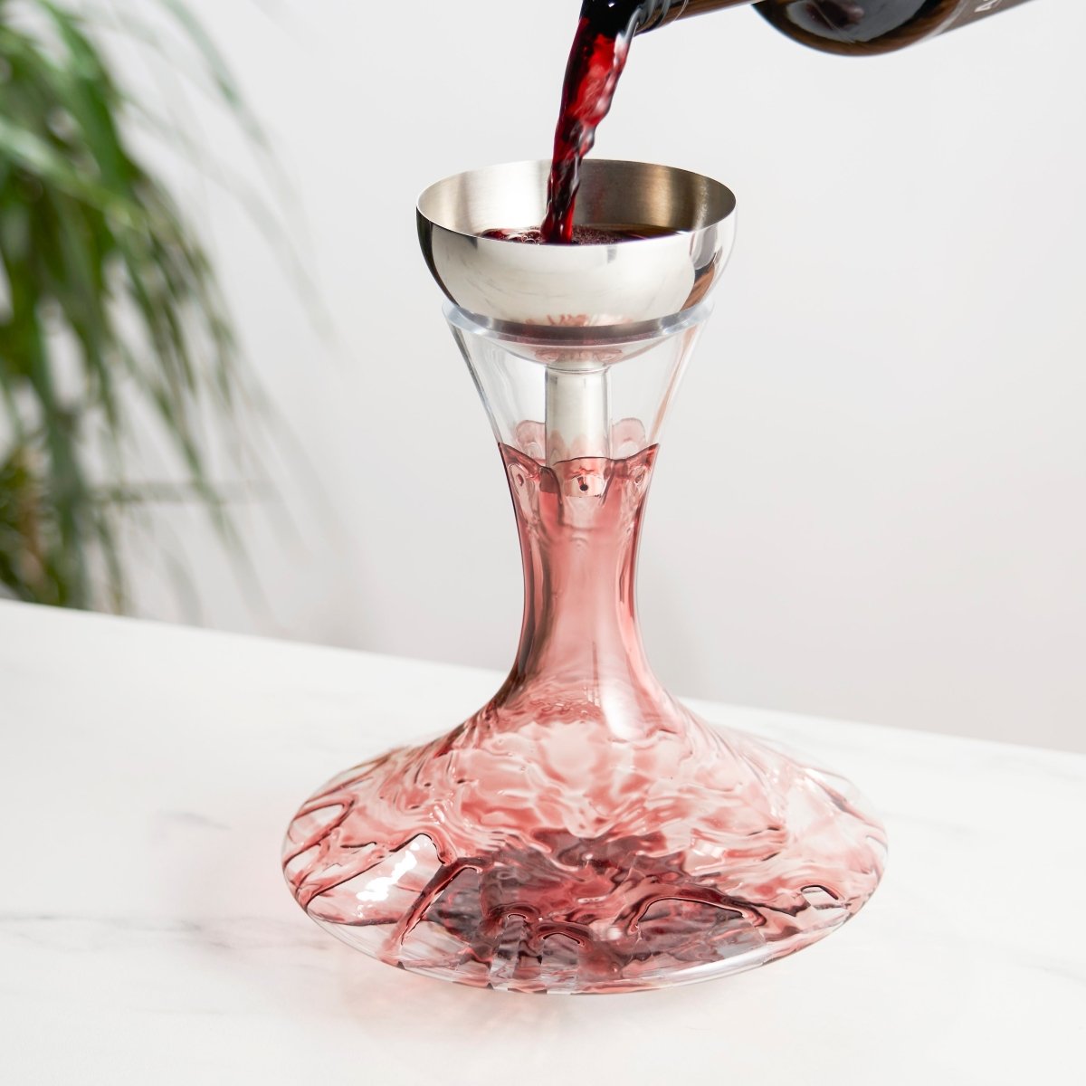TRUE Fountain Stainless Steel Aerating Decanter Funnel - lily & onyx