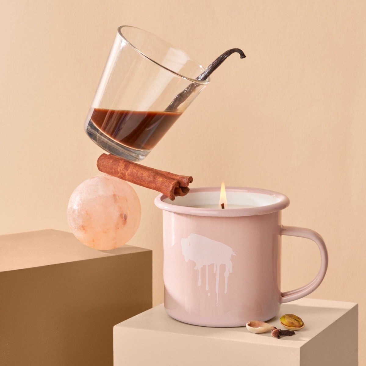 Wax Buffalo French Press Enamel Mug Candle - lily & onyx