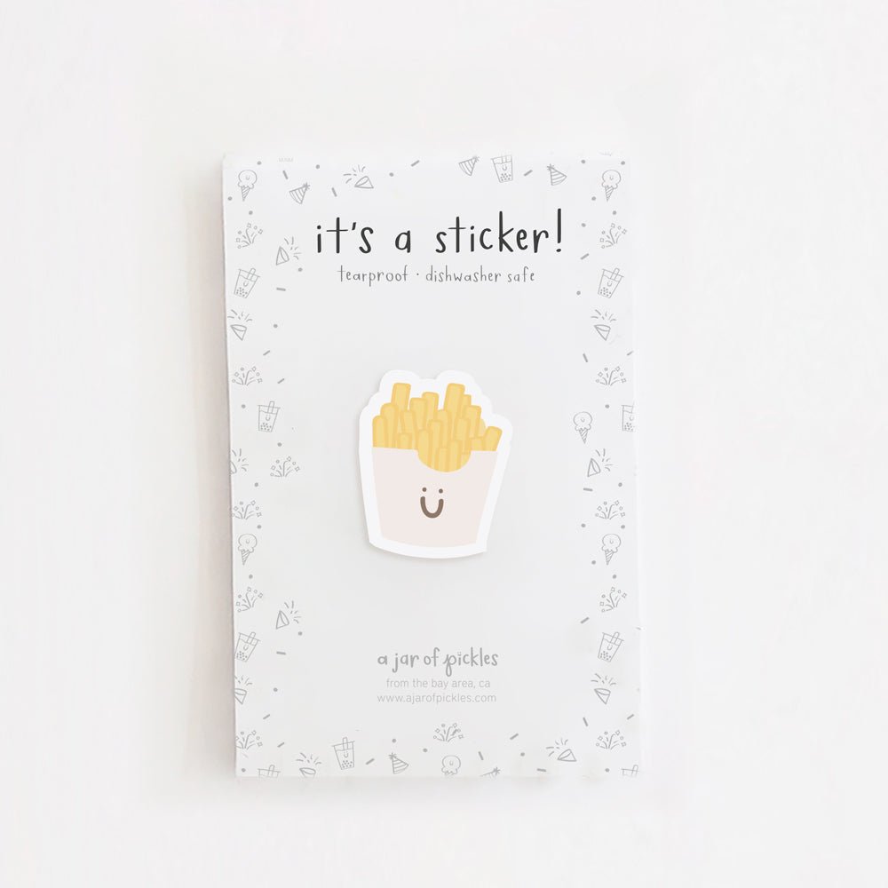 A Jar of Pickles Fries Vinyl Sticker - lily & onyx