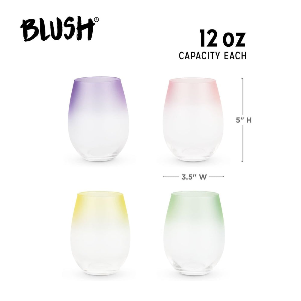 
                      
                        True Frosted Ombre Stemless Wine Tumbler in Assorted Colors, Set of 4 - lily & onyx
                      
                    