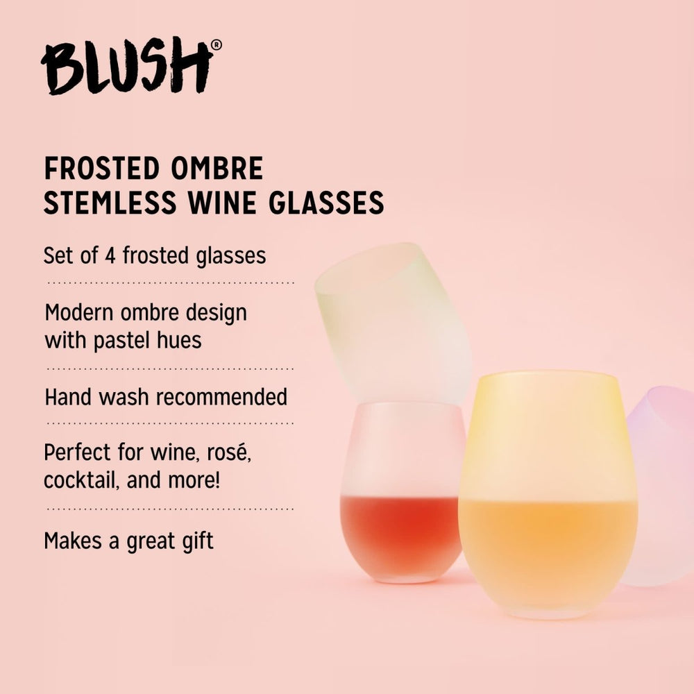
                      
                        True Frosted Ombre Stemless Wine Tumbler in Assorted Colors, Set of 4 - lily & onyx
                      
                    