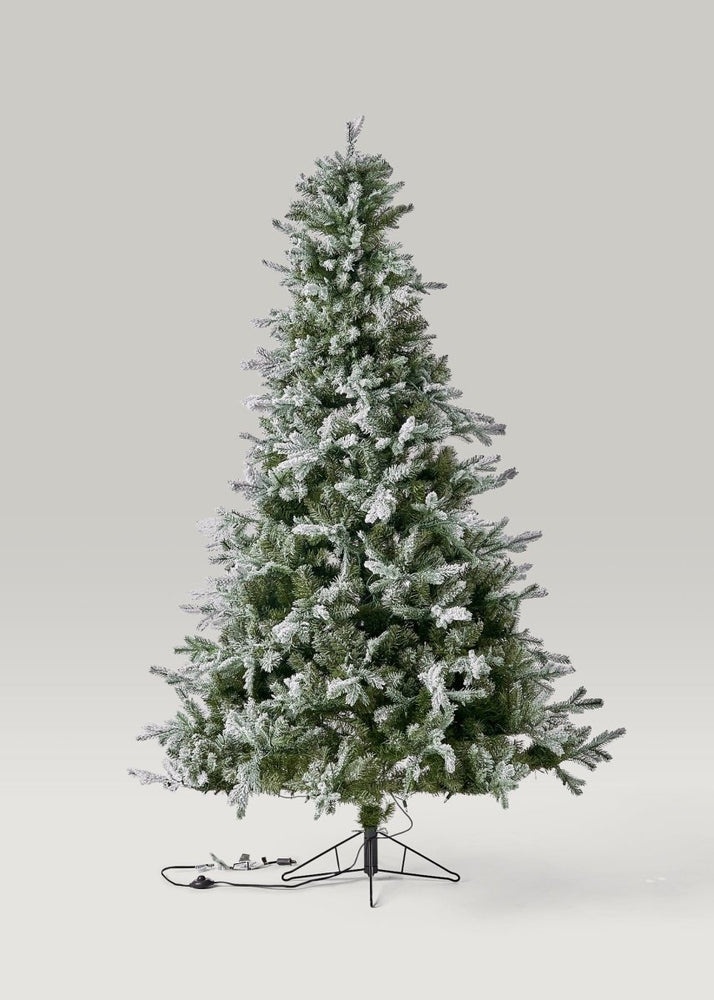 Afloral Frosted Pine Christmas Tree with Pre - Lit LED White Lights - 7.5' - lily & onyx