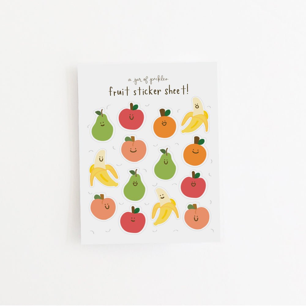 A Jar of Pickles Fruit Sticker Sheet - lily & onyx