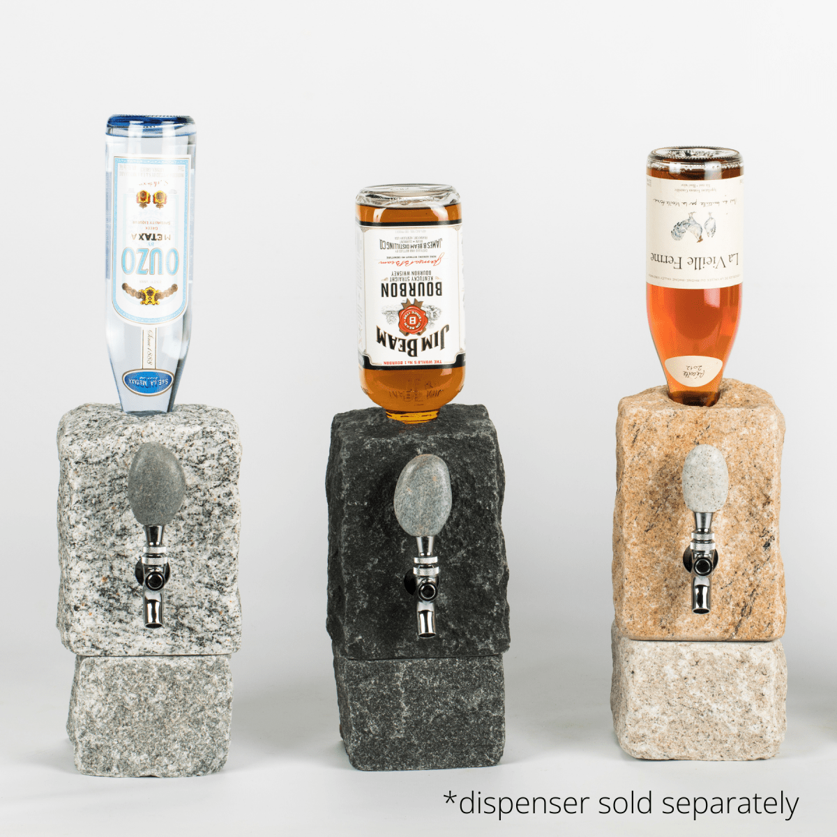 Funky Rock Designs Granite Short Stand for Stone Drink Dispenser - 4" Riser