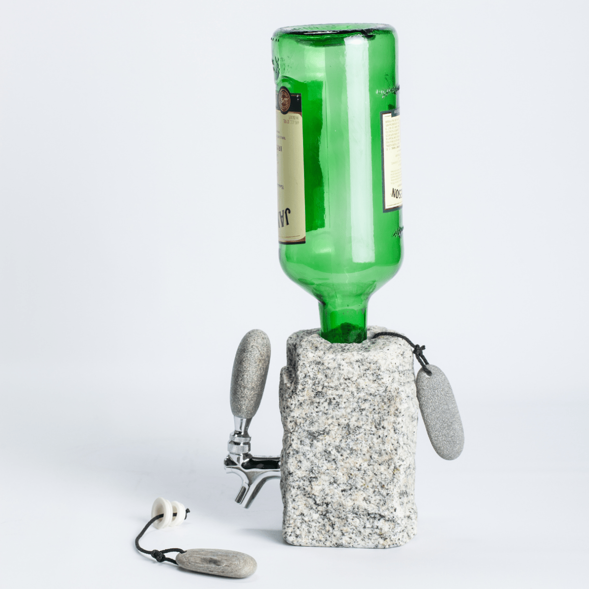 Funky Rock Designs "I Ain't Lifting That Rock" Bottle Stopper for Drink Dispenser - Easy Loading Tool