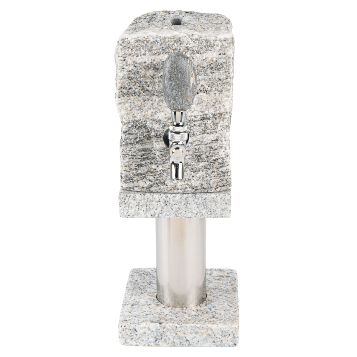 Funky Rock Designs Modern Tall Stand - Granite & Steel Drink Dispenser Riser
