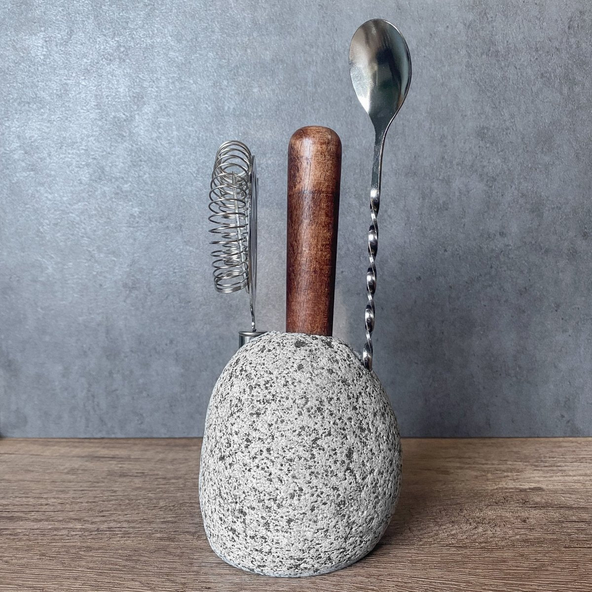 Funky Rock Designs Natural Stone Home Bartender Kit with Cocktail Tools