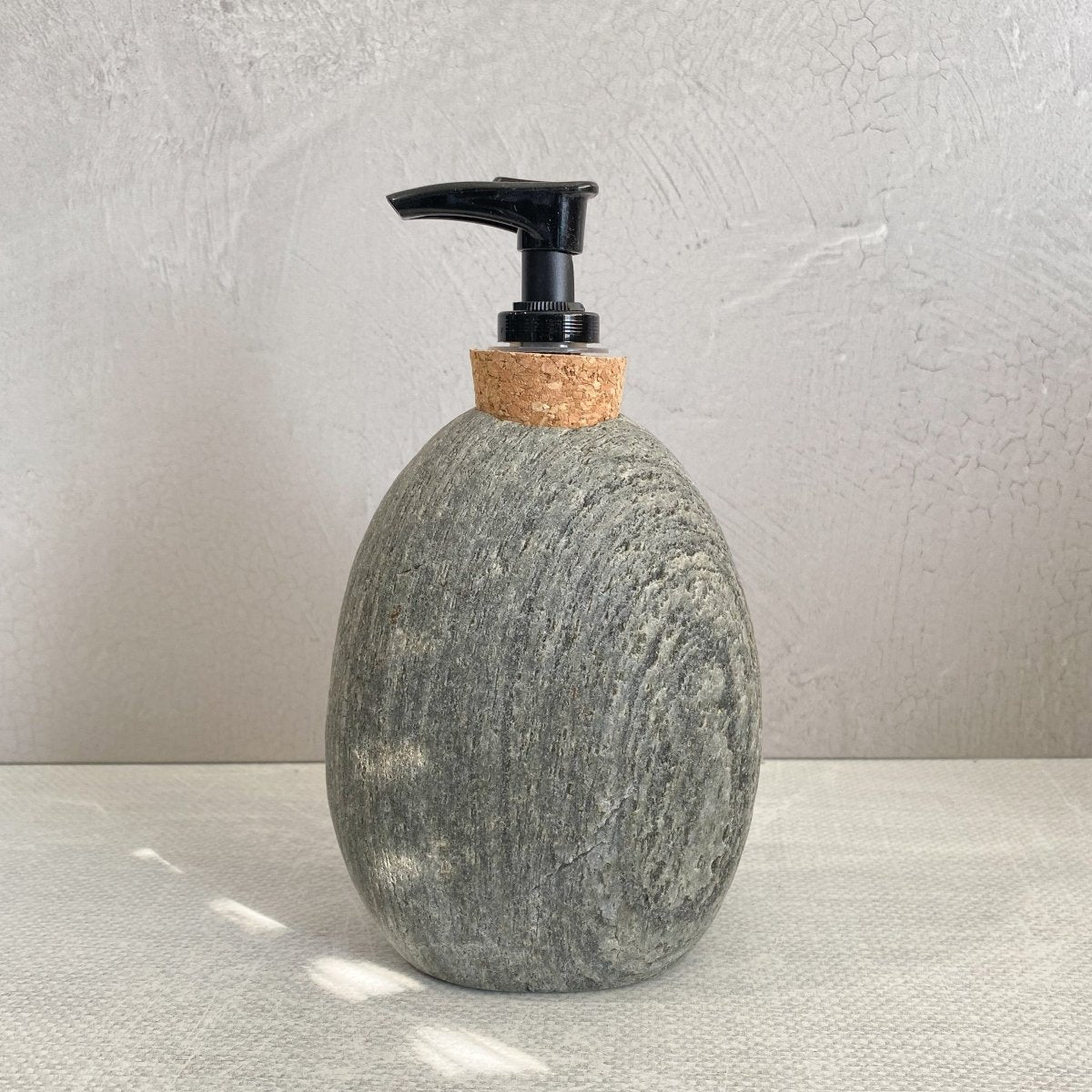 Funky Rock Designs Natural Stone Soap Dispenser - Handcrafted Lotion Pump