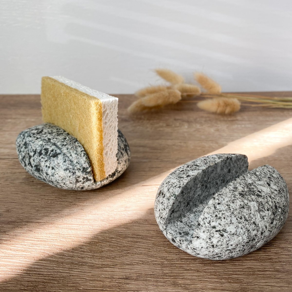 Funky Rock Designs Natural Stone Sponge Holder - Kitchen Sink Organizer