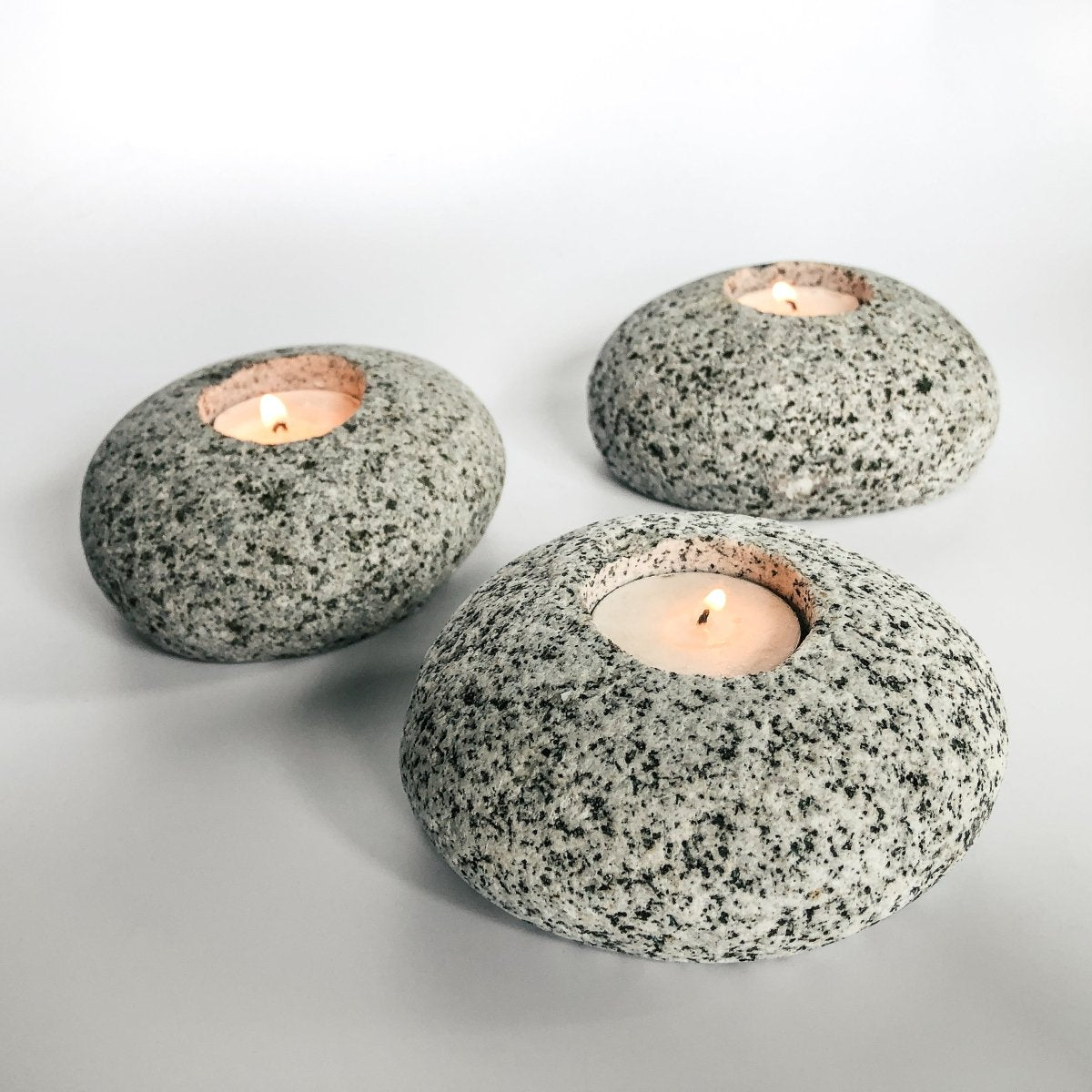 Funky Rock Designs Ocean Stone Tealight Candle Holder