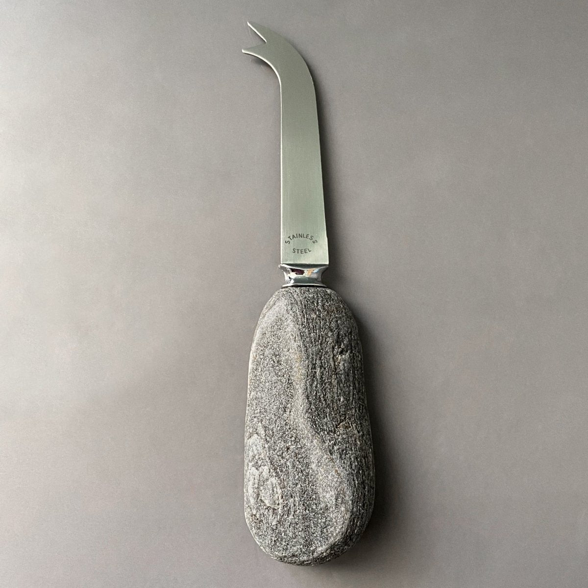 Funky Rock Designs Stone Handled Cheese Knife with Stainless Steel Blade