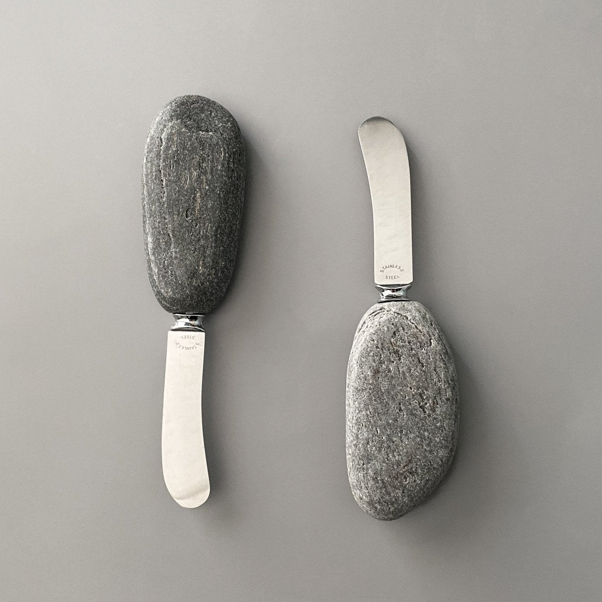Funky Rock Designs Stone Handled Cheese Spreader with Stainless Steel Blade