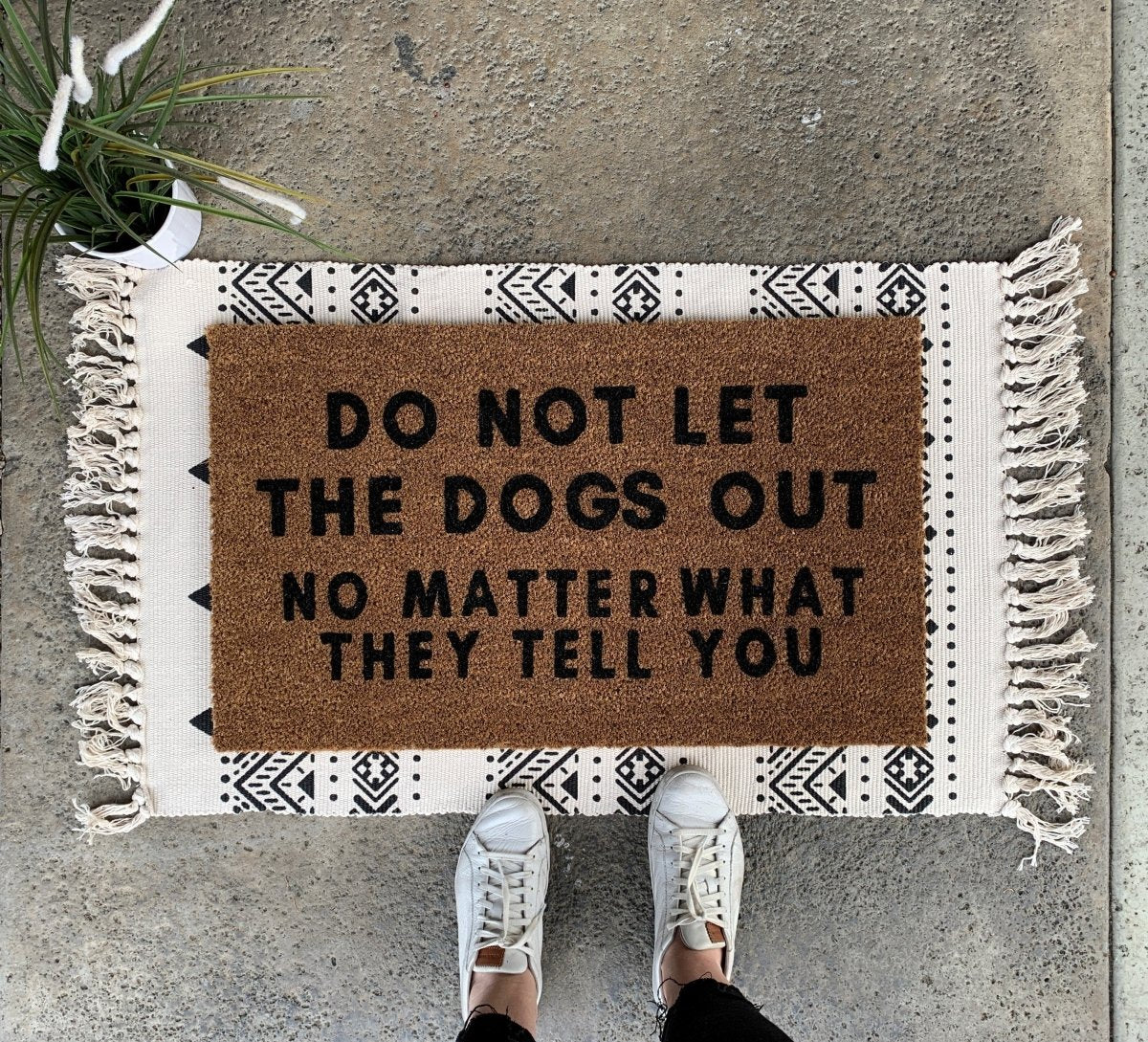 Nickel Designs Custom Doormats Funny Dog Welcome Mat - lily & onyx