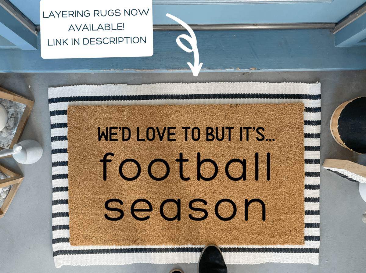 Nickel Designs Custom Doormats Funny Football Doormat