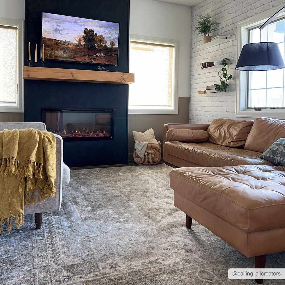 Hauteloom Gael Cream Washable Area Rug - lily & onyx