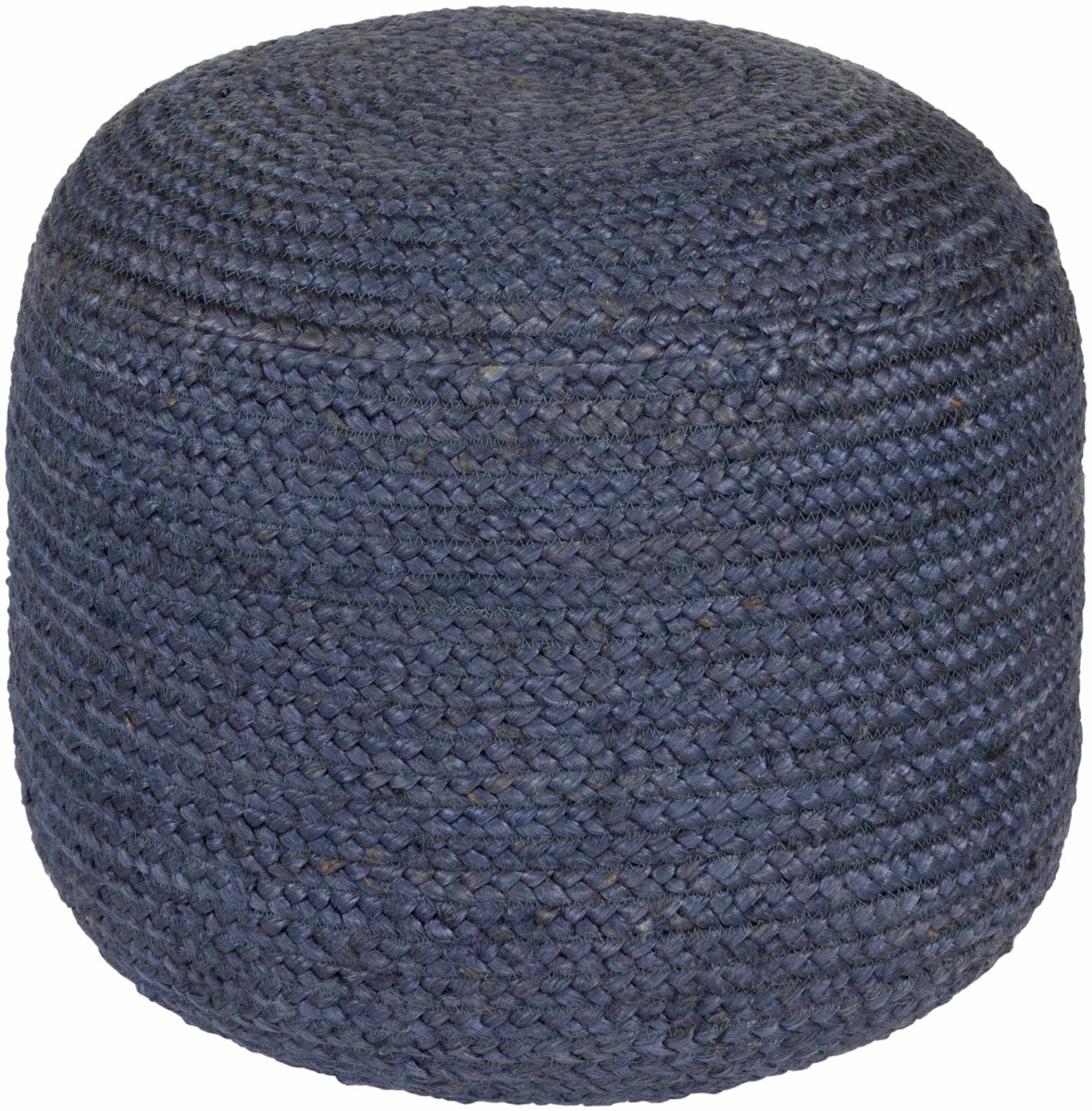 Boutique Rugs Gail Navy Jute Knitted Pouf - lily & onyx