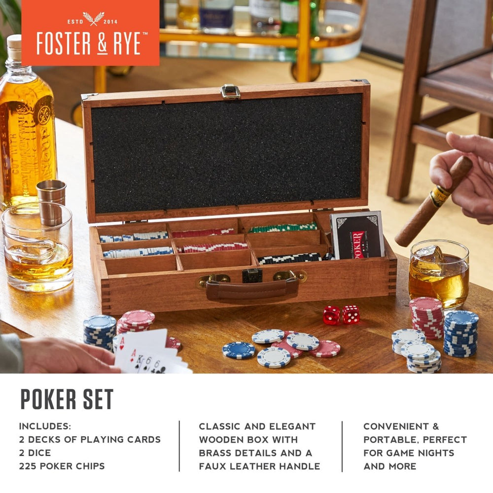 
                      
                        Foster & Rye Game Night Poker Set with Wooden Case - lily & onyx
                      
                    