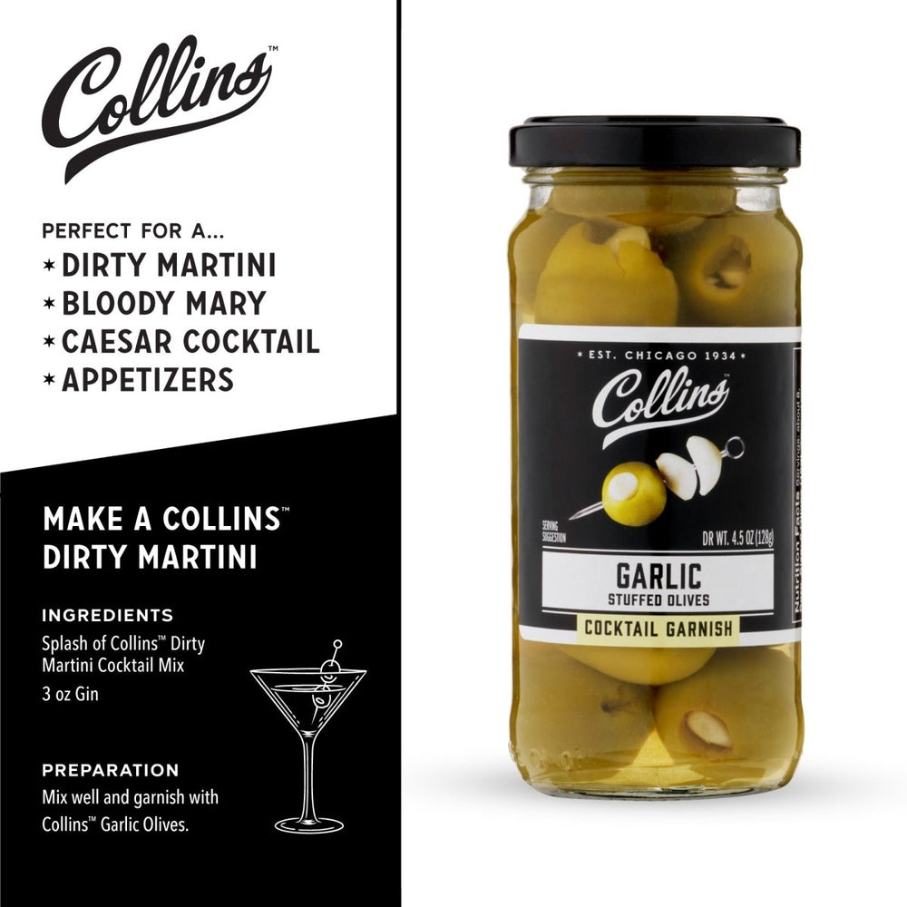 
                      
                        Collins Garlic Queen Olives, 5 oz - lily & onyx
                      
                    