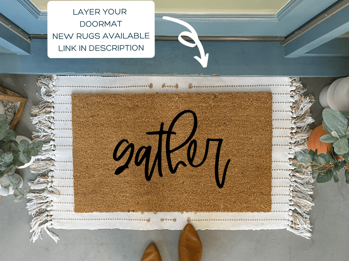 Nickel Designs Custom Doormats Gather Fall Doormat