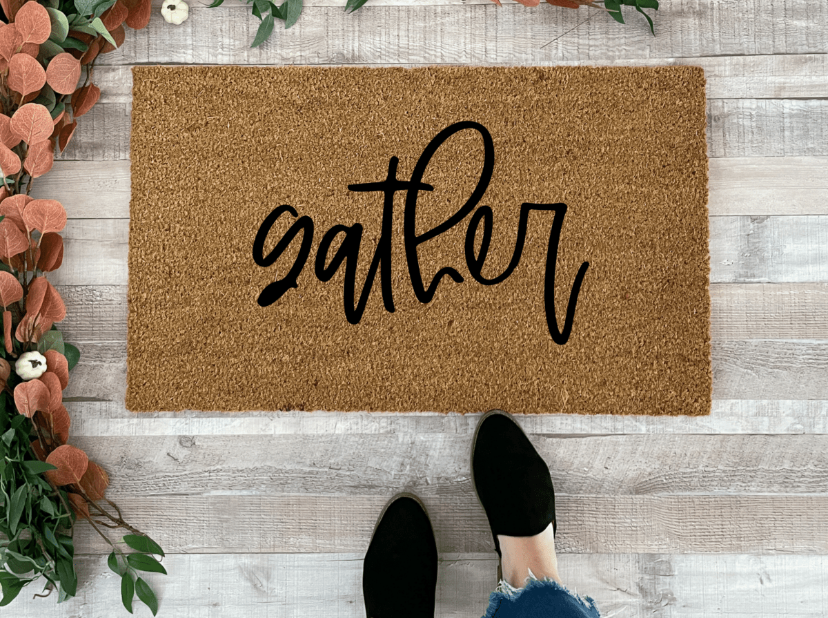 Nickel Designs Custom Doormats Gather Fall Doormat