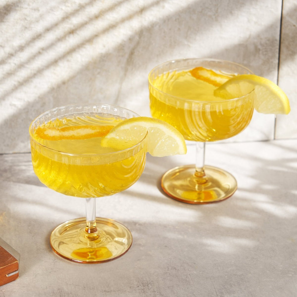 Viski Gatsby Coupe Glasses, Set of 2 - lily & onyx