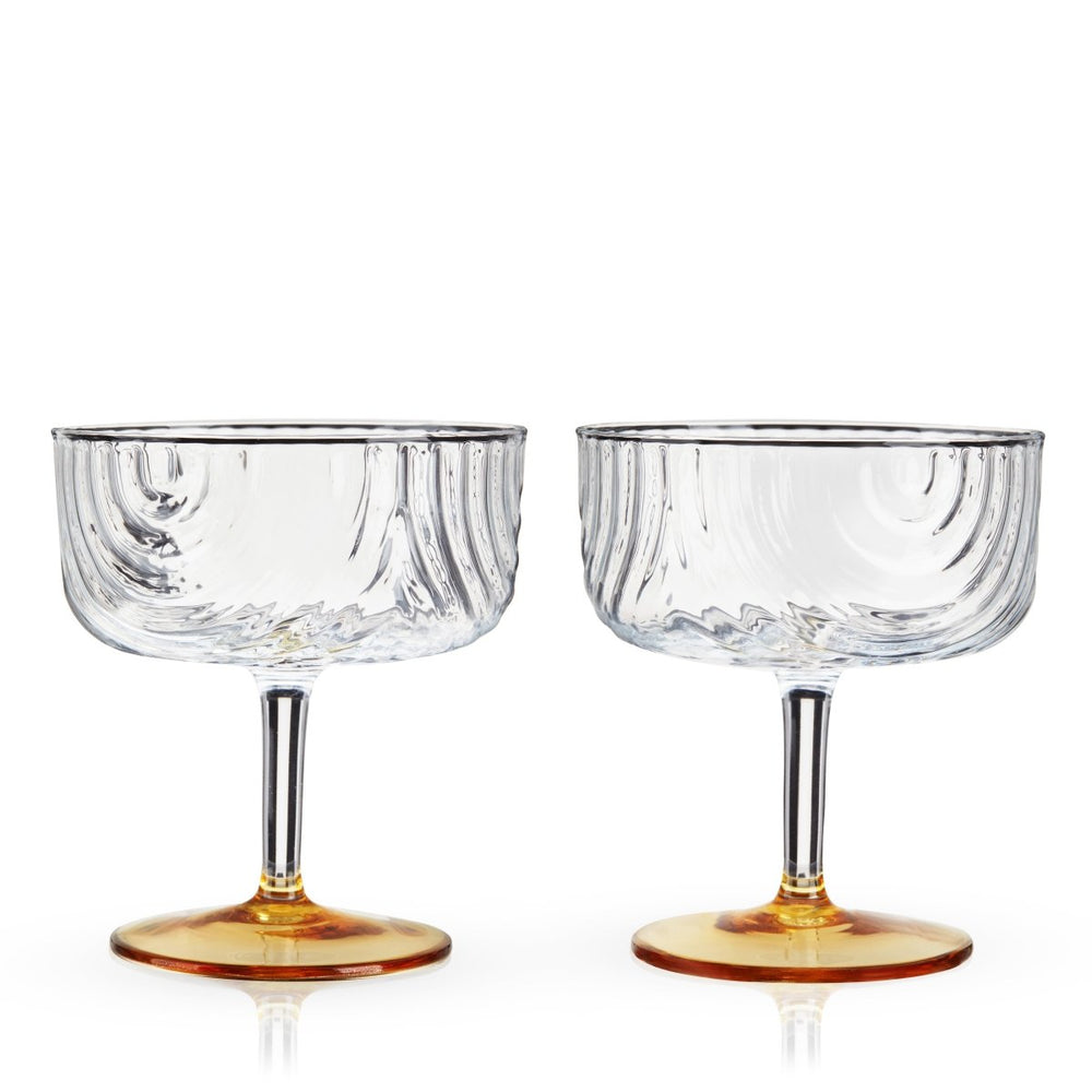 Viski Gatsby Coupe Glasses, Set of 2 - lily & onyx