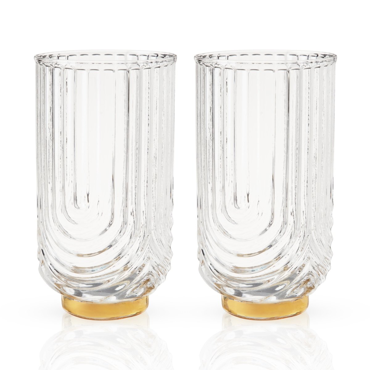 Viski Gatsby Highball Glasses, Set of 2 - lily & onyx