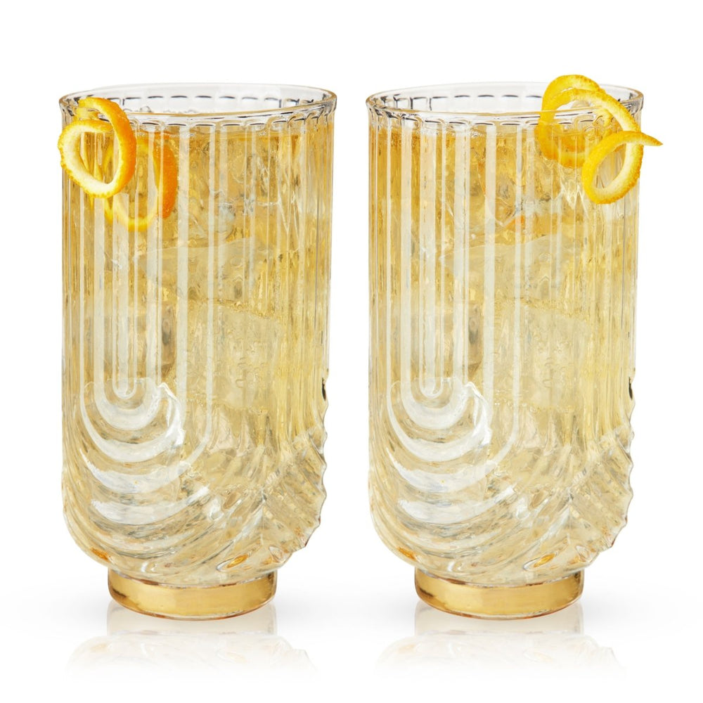 
                      
                        Viski Gatsby Highball Glasses, Set of 2 - lily & onyx
                      
                    