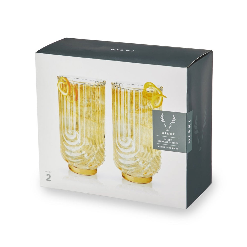 
                      
                        Viski Gatsby Highball Glasses, Set of 2 - lily & onyx
                      
                    