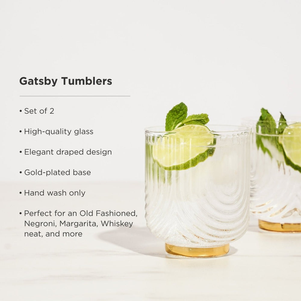 
                      
                        Viski Gatsby Tumblers, Set of 2 - lily & onyx
                      
                    