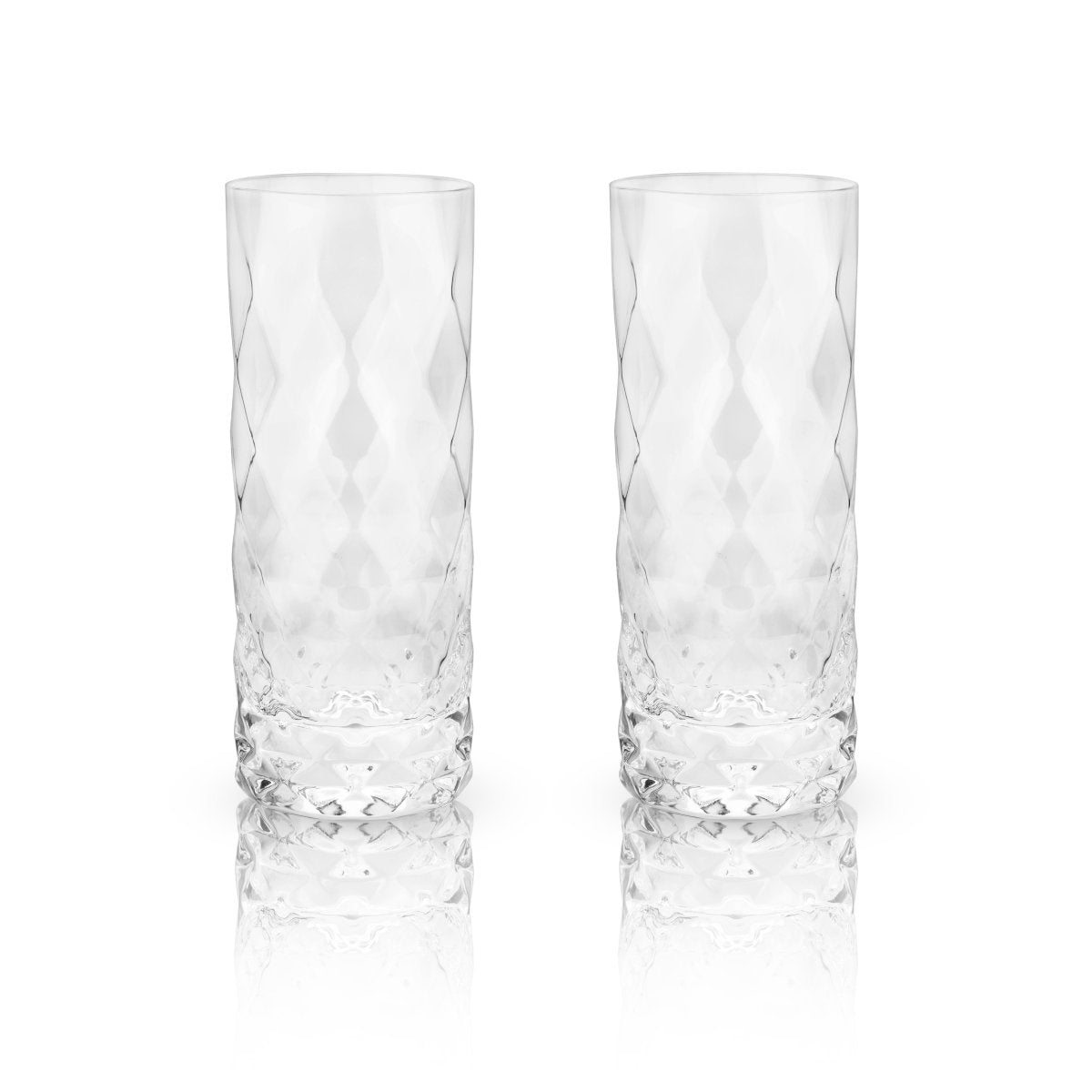 Viski Gem Crystal Highball Glasses, Set of 2 - lily & onyx