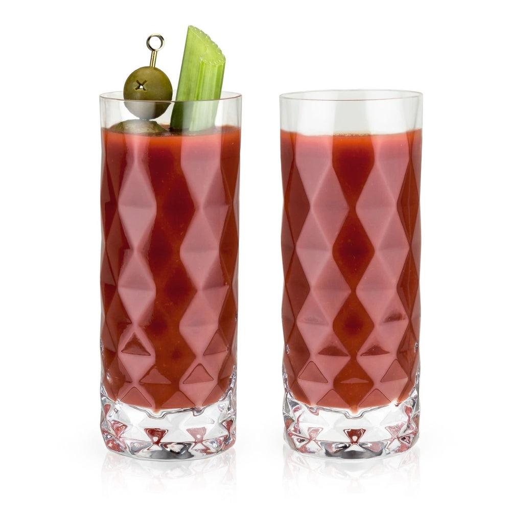 
                      
                        Viski Gem Crystal Highball Glasses, Set of 2 - lily & onyx
                      
                    