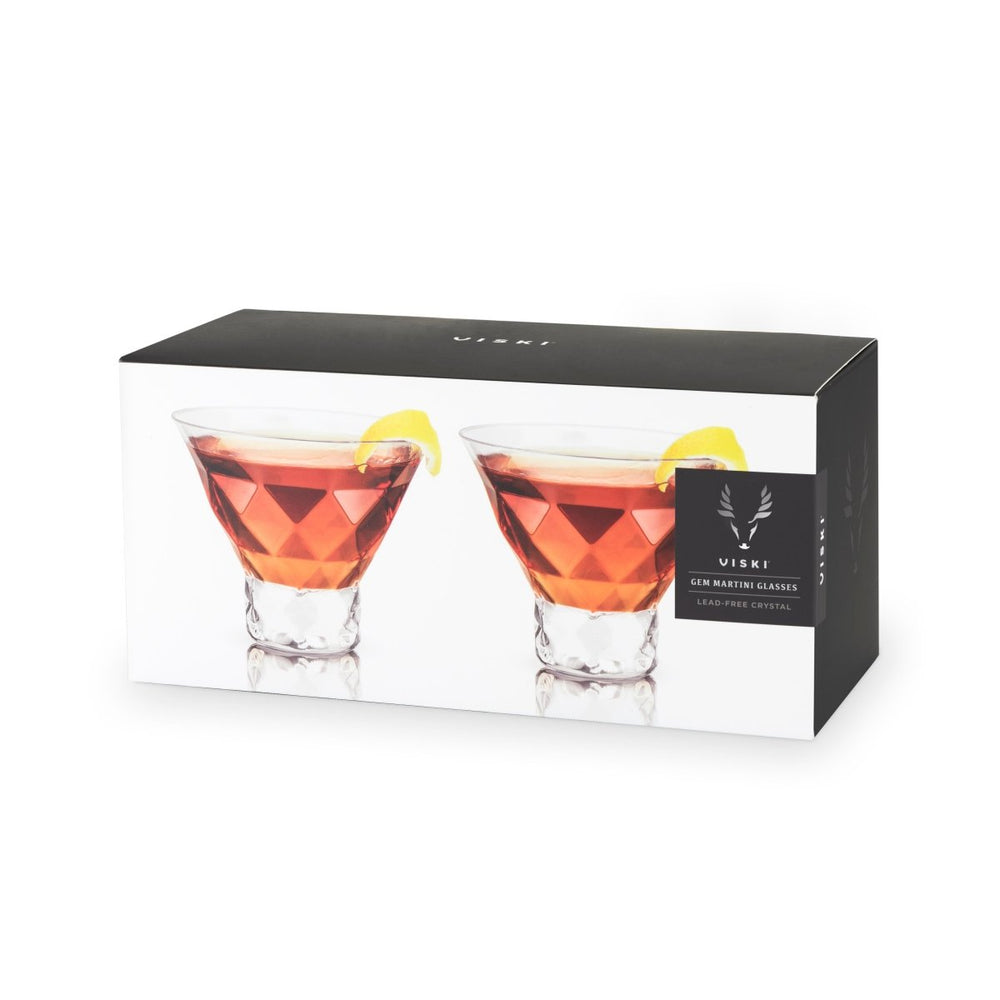 
                      
                        Viski Gem Crystal Martini Glasses, Set of 2 - lily & onyx
                      
                    