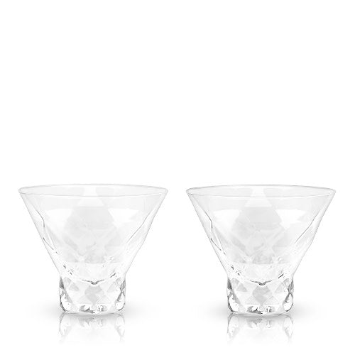 Viski Gem Crystal Martini Glasses, Set of 2 - lily & onyx