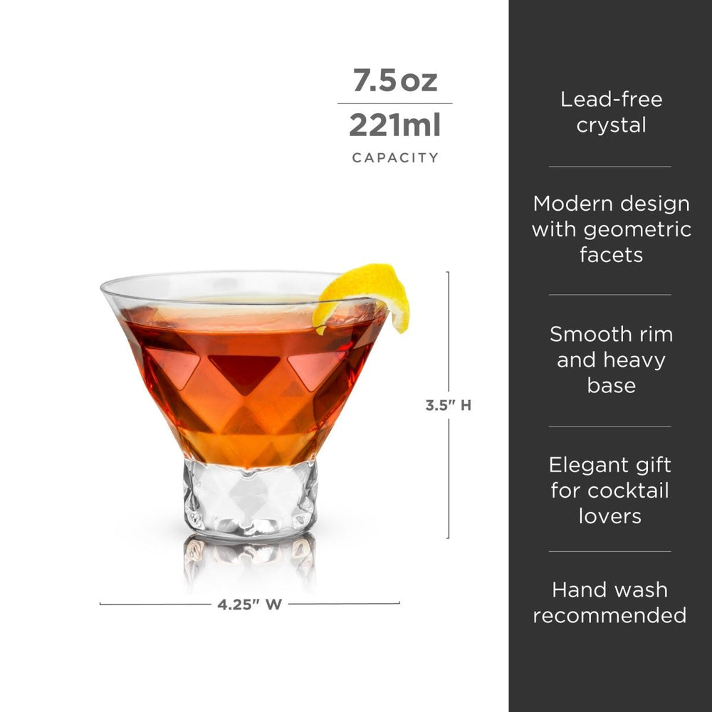 
                      
                        Viski Gem Crystal Martini Glasses, Set of 2 - lily & onyx
                      
                    