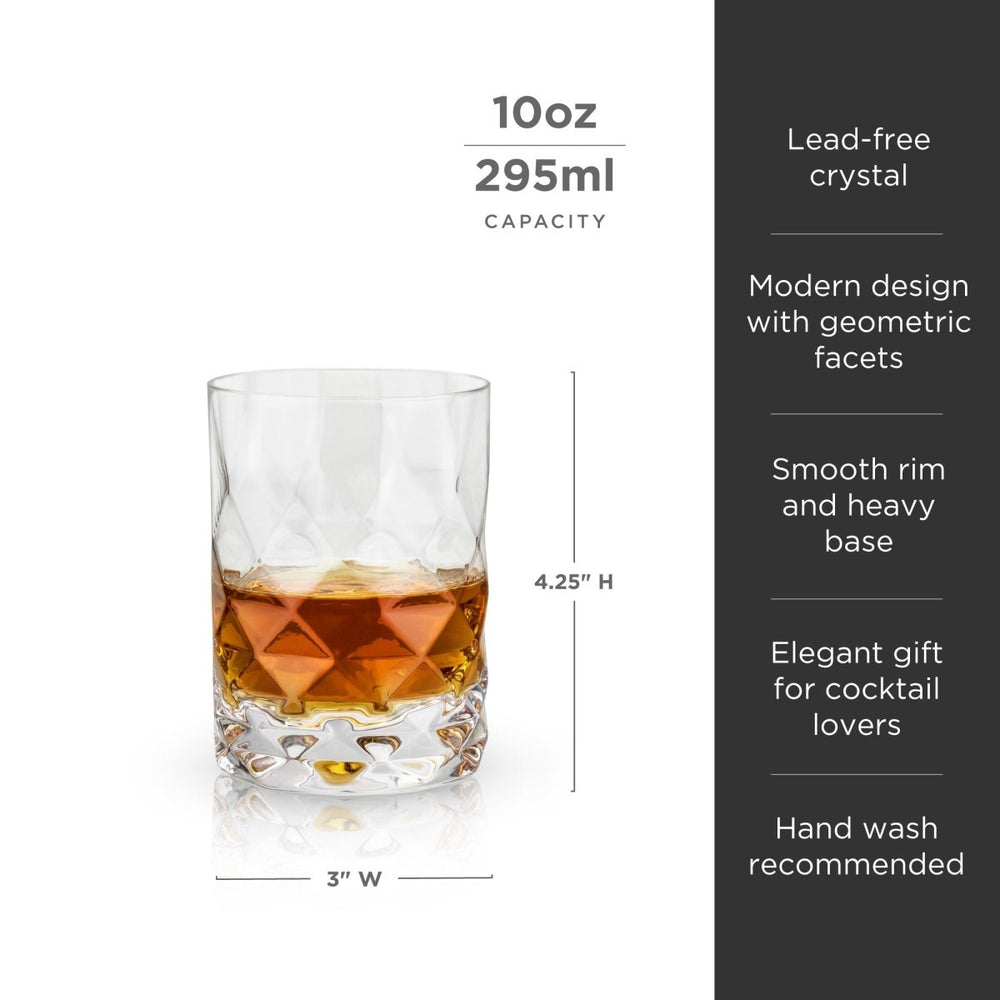 
                      
                        Viski Gem Crystal Tumblers, Set of 2 - lily & onyx
                      
                    