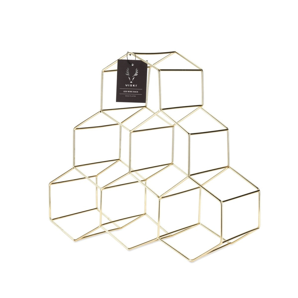 
                      
                        Viski Geo Countertop Wine Rack, Gold - lily & onyx
                      
                    