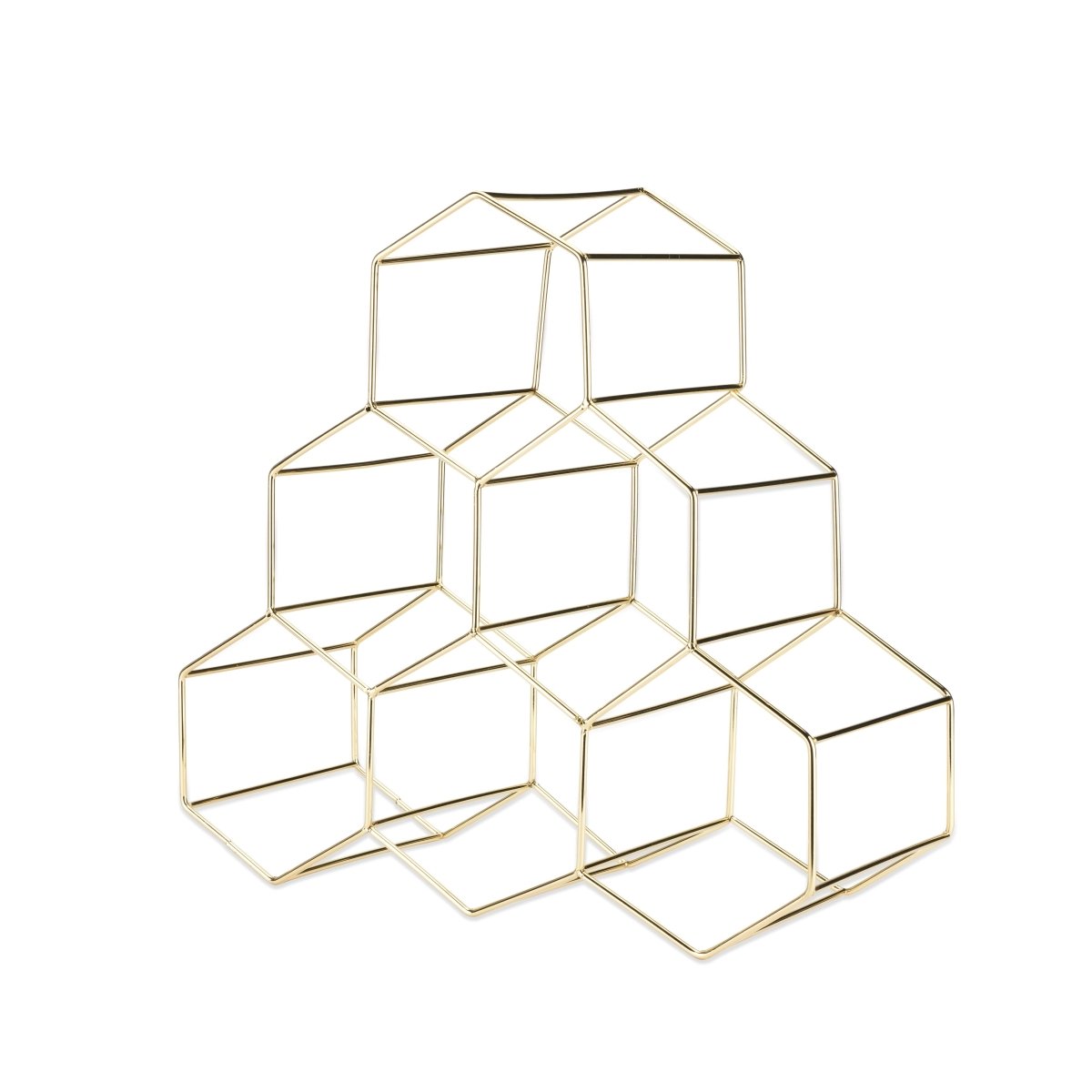 Viski Geo Countertop Wine Rack, Gold - lily & onyx