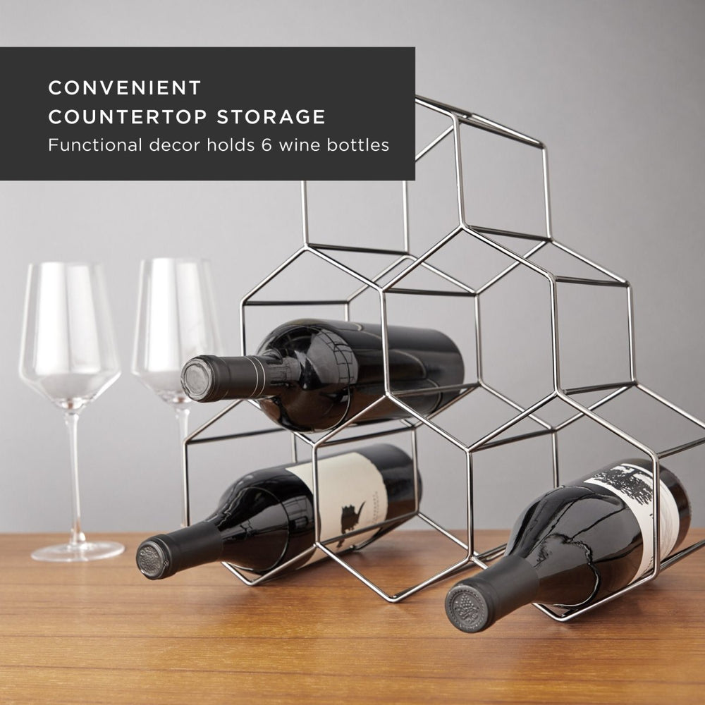 
                      
                        Viski Geo Countertop Wine Rack, Gunmetal
                      
                    
