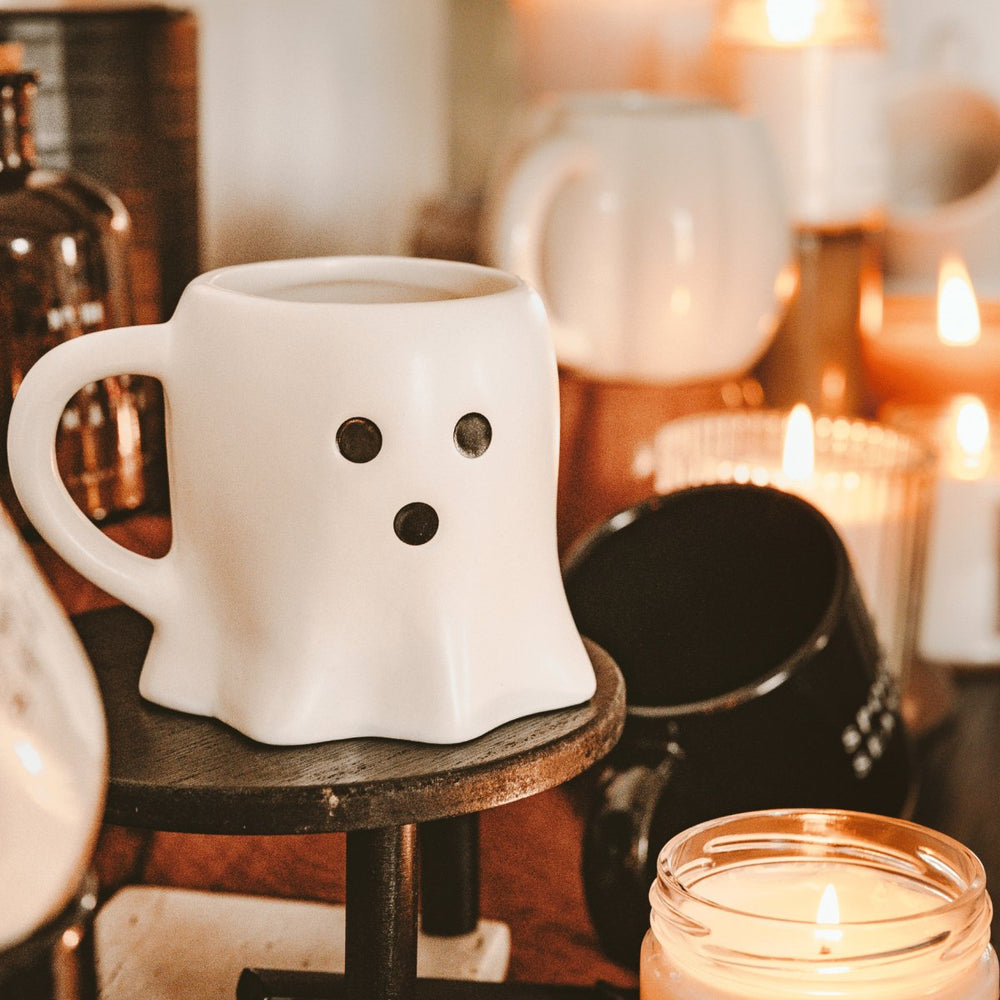 Sweet Water Decor Ghost Face Figurine Coffee Mug, 12oz - lily & onyx