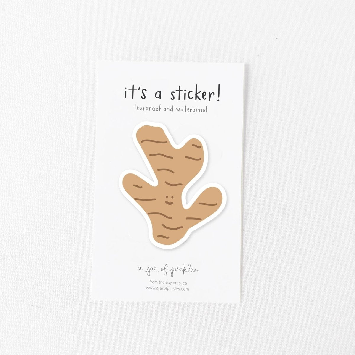 A Jar of Pickles Ginger Vinyl Sticker - lily & onyx