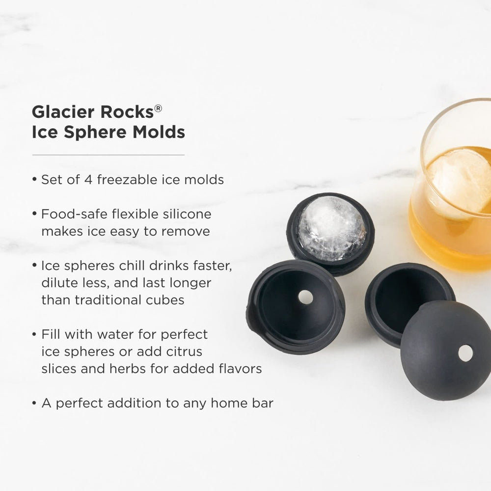 
                      
                        Viski Glacier Ice Sphere Molds, Set of 4 - lily & onyx
                      
                    