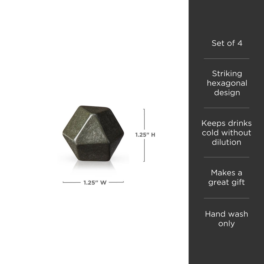 
                      
                        Viski Glacier Rocks Basalt Hexagon Stone, Set of 4 - lily & onyx
                      
                    