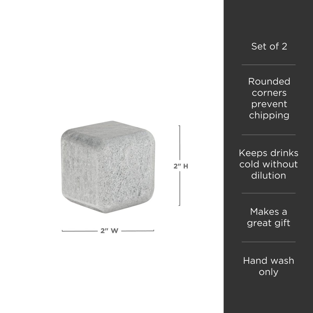
                      
                        Viski Glacier Rocks Large Soapstone Cube, Set of 2 - lily & onyx
                      
                    