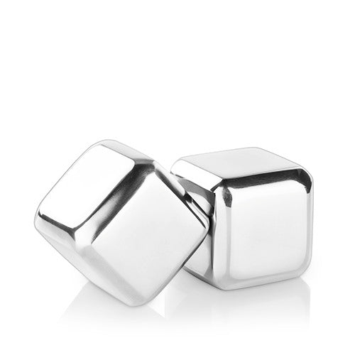 Viski Glacier Rocks Large Stainless Steel Cube, Set of 2 - lily & onyx