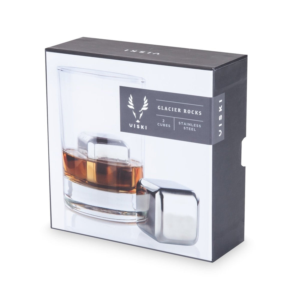 
                      
                        Viski Glacier Rocks Large Stainless Steel Cube, Set of 2 - lily & onyx
                      
                    