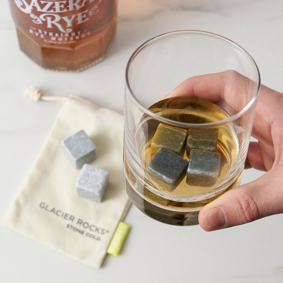 True Glacier Rocks Soapstone Chilling Cubes, Set of 6 - lily & onyx