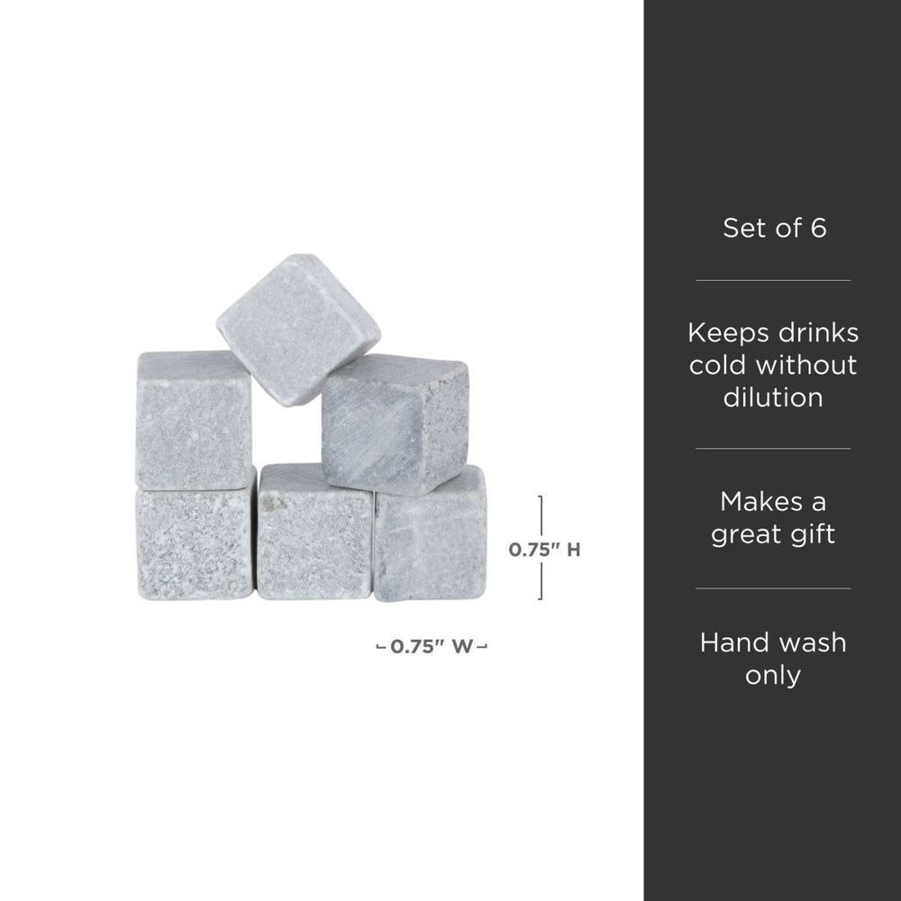 
                      
                        Viski Glacier Rocks Soapstone Cube, Set of 6 - lily & onyx
                      
                    