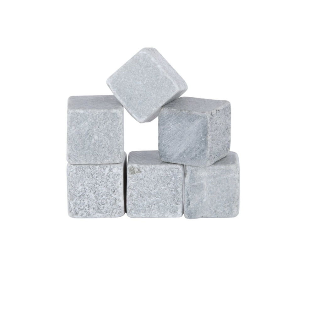 Viski Glacier Rocks Soapstone Cube, Set of 6 - lily & onyx